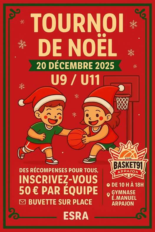 Tournoi de Noël U09/U11  20 Décembre 2025