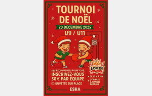 Tournoi de Noël U09/U11  20 Décembre 2025